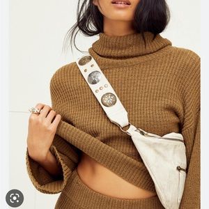 Free People Wilder Embellished sling bag in cream